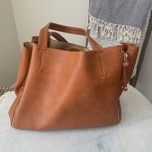Brown tote bag